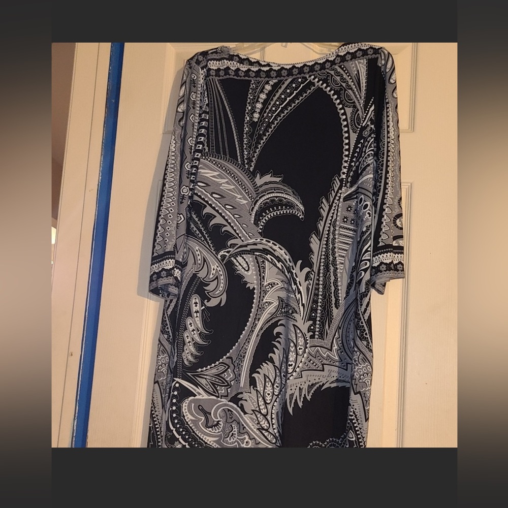 Eci paisley shirt dress L